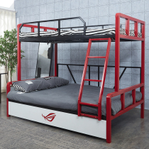 E-sports bed hotel upper and lower bunk double iron frame high and low bed School Internet cafe child mother bed home lazy Lantern