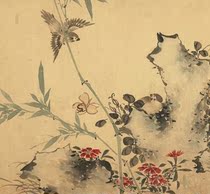 Qing Li Jing painted flowers and birds Atlas rose Dianthus super high-definition electronic picture decoration imitation material
