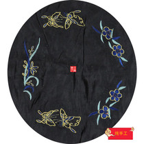 Handmade embroidery old embroidery pieces non-heritage Yanjing Beijing embroidery hand-embroidered clothes bag butterfly clothes collar