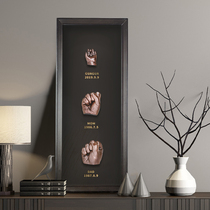 Original baby 3d hand and foot model newborn baby hand and foot ink mud whole family fetal hair full moon 100 days commemoration