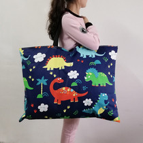  Kindergarten quilt bag quilt mattress bag Cotton cartoon printing canvas finishing storage bag Handbag can be washed