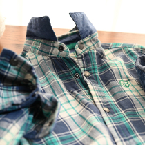 Double Layer Soft Gauze Children Pure Cotton Plaid Lining Boy Girl Cartoon Embroidered Long Sleeve Shirt New