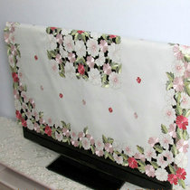 Flat-screen TV cover LCD TV cover Hollow rose embroidered satin cover cloth 32 inches 42 inches 48 inches 70 inches 55 inches