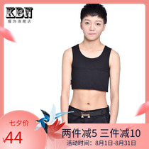 KBN Jinbo cotton reinforced corset les ultra-flat bandage short corset summer big chest school student underwear 002