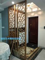 Changsha factory direct sale Chinese pine handmade Plaid porch partition solid wood custom manual mortise