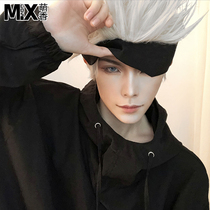 Meng Xiangjia spell back to the war cos five wigs silver white anti-kakasi teacher animation fake hair man