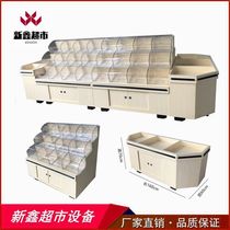 Supermarket wooden bulk cabinet Whole grains dried fruit display cabinet Snacks cookies candy bulk weighing shelves can be customized