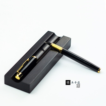 Black walnut solid pen holder pen holder chicken wing wood pen pen pen resting Pike hero Lingmei signature pen Universal