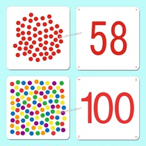Genuine Duman Digital Round point flashcards Baby Early teaching Right Brain 100-point Heart Mind Memory Baby Red Dot big card