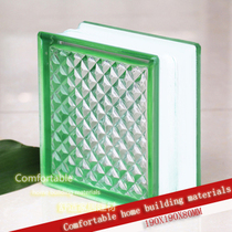 Green small flower plaid color edge color Haiwei glass brick bathroom bathroom partition wall Super popular hot-selling products