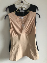 18 autumn Winter Manny Finn 20210338 Beauty body beating undershirt V collar sleeveless waistcoat to collect waist and warm woman