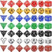 Multi-sided dice game props coc running group dnd20-sided sieve toy digital color color 7 pieces set