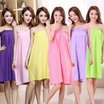  Night dress for beauty salon guests Pure cotton bandeau bath skirt Bath towel bathrobe thin womens chest wrap