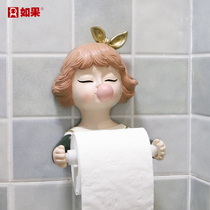 Bubble girl toilet tissue box Toilet roll paper tube hanger Creative toilet paper shelf pumping paper box free punching