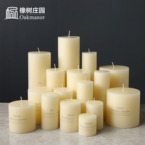 Nordic aromatherapy white candles home decorative candles wedding smokeless coarse candles ins romantic dining table cylindrical wax