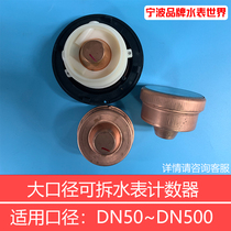 Ningbo brand detachable screw wing type hot and cold water meter head counter LXLC-50-500 LXLCR-50