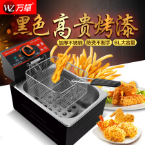 Wanzhuo commercial Fryer electric fryer single and double cylinder chicken chops potato Fryer snack equipment electric fryer