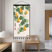 Chinese style auspicious gourd hanging cloth wall cloth background Chinese tapestry porch living room bedroom decoration fabric hanging painting