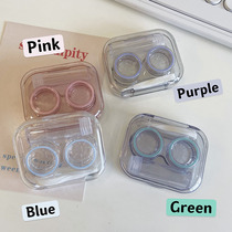 Contact lens box Contact lens box Portable storage box A number of pairs of simple cold wind Advanced sense of wearing aids to take the shape of the eye
