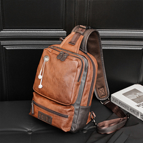 Large Capacity Mens Outdoor Chest Bag Satchel Street Brief Cortical Single Shoulder Bag New Ipad Pitched Tide 2022