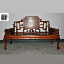 Old boutique Hainan Huanghuali Ming and Qing classical solid wood furniture sofa bench three-person chair