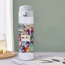 Rugged World insulated cup stainless steel moving water glass straight Drink lid cup printed cup perimeter of the same