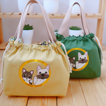  Japanese-style cartoon cute lunch box bag bento bag tote bag Canvas office worker student with rice bag soft cute rice bag
