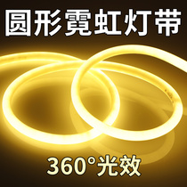 Lights LED outdoor waterproof round neon eaves advertising warm yellow white hair soft lines outdoor Bright