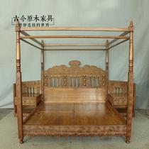 Southeast Asian style solid wood shelf bed Hedgehog rosewood BD278-3 Moroccan style four-poster shelf bed Thai style