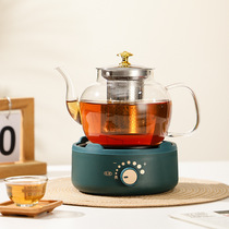 New home flower teapot electric heating stove multifunctional electric heat burning water cooking tea stove Mini small electric pottery stove Cross-border