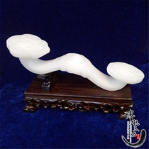 Natural Home Jade White Jade Ruyi Fushou Ruyi Feng Shui Decoration Handover Business Gifts Home Craft Decoration