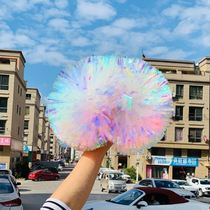 Color ball cheerleading opponent take out hand cheerball big flower handle sports cheerleading team flower ball dance children props