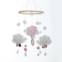 Net red childrens room decoration pendant bed bell hair ball cloud wood bead wind chime bedroom decoration shooting props pendant