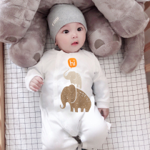 Baby long-sleeved jumpsuit spring and autumn mens baby early and autumn womens clothes crawling clothes newborn clothes Net red super foreign gas