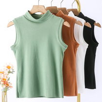 Duvet Semi-High Collar Wear Winter Fever Warm Vest Woman Plus Suede Thickened Sleeveless Underlingerie Repair