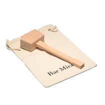 Bar bartender hand broken ice bag crushing ice hammer bar bartender ice hammer particle ice bag ice chisel