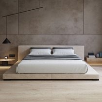 Italian simple modern light luxury technology cloth bed 2 m x2 M 3 master bed tatami double floor low bed
