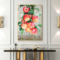 New Chinese hand-painted oil painting entrance Apple landscape fruit restaurant foyer American decorative painting European hanging painting