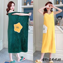Japanese JULIPET sling nightgown bath towel bathrobe female lovely students can wear wrap large yukata bathing water quick drying