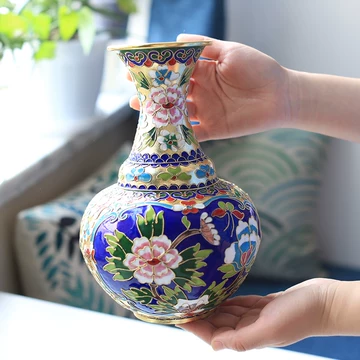 七宝焼，掐丝珐琅，花瓶，花器，置物 掐丝珐琅花瓶-掐丝珐琅花瓶促销价格、掐丝珐琅花瓶品牌- 淘宝