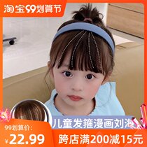 Comic bangs childrens wigs summer one-piece baby girl fake bangs hoop-style invisible non-trace bangs