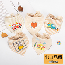Export quality baby cotton triangle towel baby waterproof color cotton saliva towel newborn baby spring and autumn Four Seasons bib