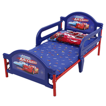 Single plastic childrens cot Girl princess bed with safety guardrail environmental protection childrens bed Cartoon childrens iron bed