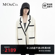 MOCO2021 autumn new casual commuter color side multi pocket loose blazer jacket JK suit Moanke