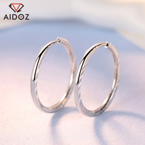 Love diamond pt950 platinum stud earrings female platinum ear ring temperament Korean bone buckle cold wind ear hook simple earrings