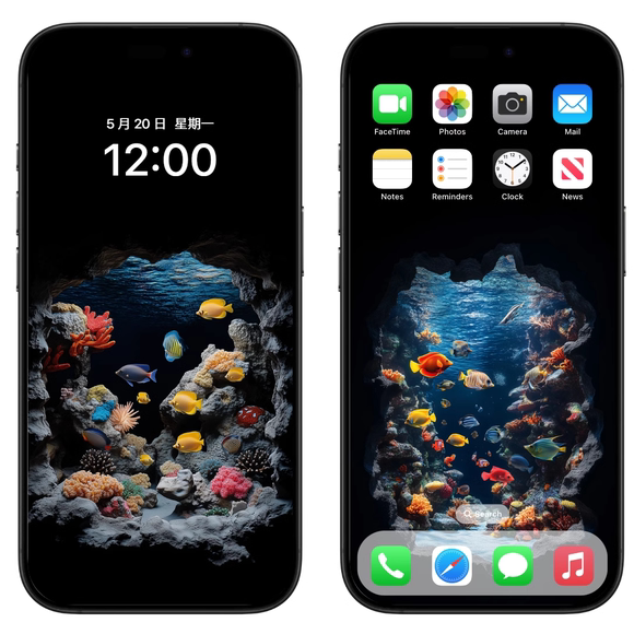 动态壁纸 | 水族馆 |1张苹果动态壁纸+7张手机静态4K高清