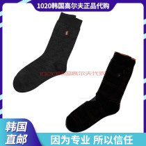 Korea W ANGLE golf socks 21 autumn golf male pattern letter color elastic short socks