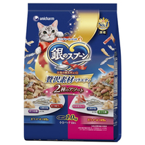 Japanese native silver spoon cat food double two full ingredients tuna bonito crab meat slices 1 0Kg New version