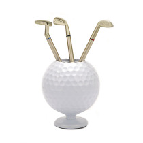 New golf ball shaped pen holder Mini golf ornaments Office creative decoration Business event gifts