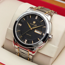  Kesqi Watch Mens automatic mechanical watch Middle-aged steel belt gold watch Large dial waterproof brand mens watch